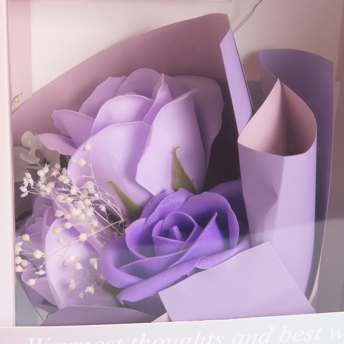 Ночник «Букет роз» розовый LED 3хAG10 7.5х15.5х23см Ночник «Букет роз» розовый LED 3хAG10 7.5х15.5х23см