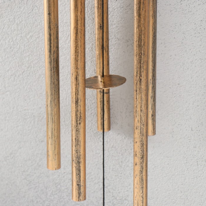 Музыка ветра с подсветкой от солнечной батареи Музыка ветра с подсветкой от солнечной батареи "Солнце" 5 трубок 24,5х11х108 см