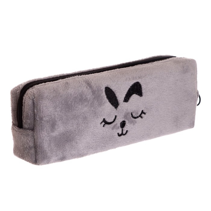 Пенал школьный на молнии "Мордочка", МИКС