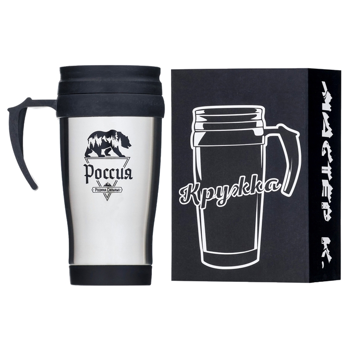 Термокружка, 350 мл, Classic Термокружка, 350 мл, Classic "Россия - родина сильных", сохраняет тепло до 2 ч