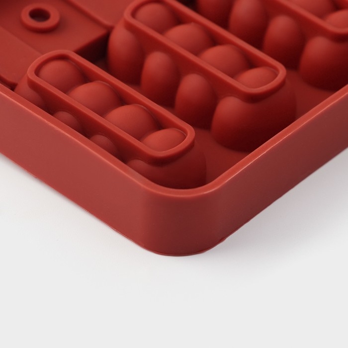 Форма для леденцов «Батончик», силикон, 19×11×2 см, 5 ячеек (6×2,6 см), цвет МИКС Форма для леденцов «Батончик», силикон, 19×11×2 см, 5 ячеек (6×2,6 см), цвет МИКС