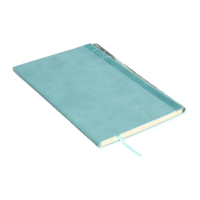 Еженедельник датир 2025г мягк обл иск кож А5 80л ESCALADA, бл тис, кр бл 70 г/м², синий Еженедельник датир 2025г мягк обл иск кож А5 80л ESCALADA, бл тис, кр бл 70 г/м², синий