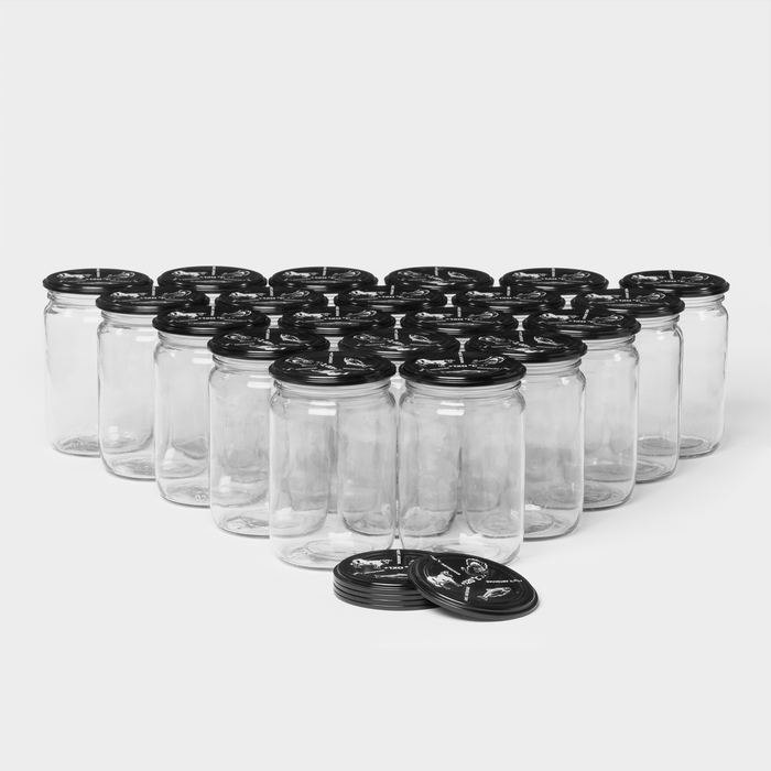 Набор стеклянных банок с крышками для автоклава СКО-82, 650 мл, 20 шт Набор стеклянных банок с крышками для автоклава СКО-82, 650 мл, 20 шт