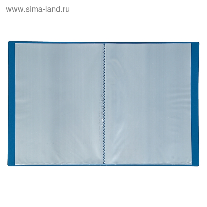 Папка с 30 вкладышами А4, 500 мкм, Calligrata, текстура Папка с 30 вкладышами А4, 500 мкм, Calligrata, текстура "песок", синяя