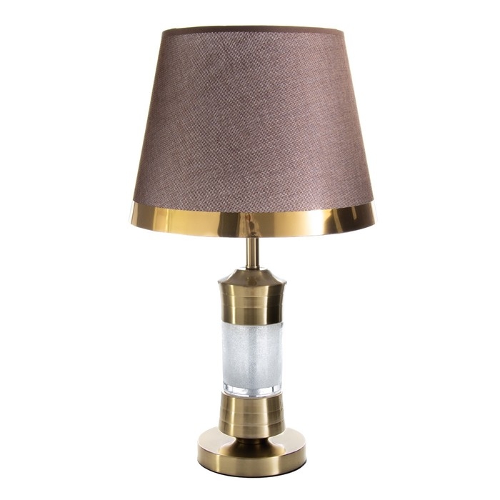 Лампа настольная с подсветкой Лампа настольная с подсветкой "Сокора" 1x60Вт E27 золото 28х28х48 см RISALUX