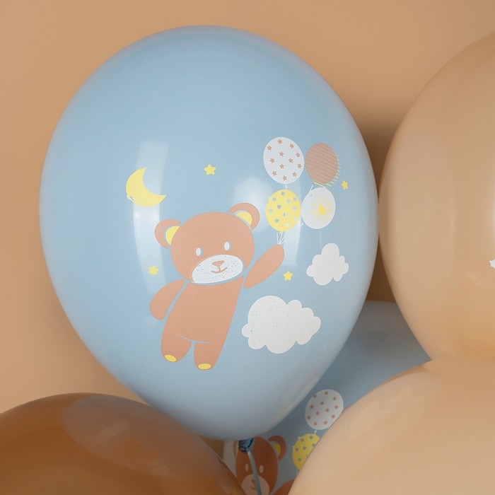 Шар латексный 12 Шар латексный 12" «Любимые зверята», пастель, 2 ст., набор 25 шт., МИКС