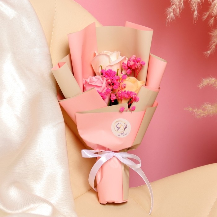 Премиальный букет из мыльных роз, 3 шт Премиальный букет из мыльных роз, 3 шт