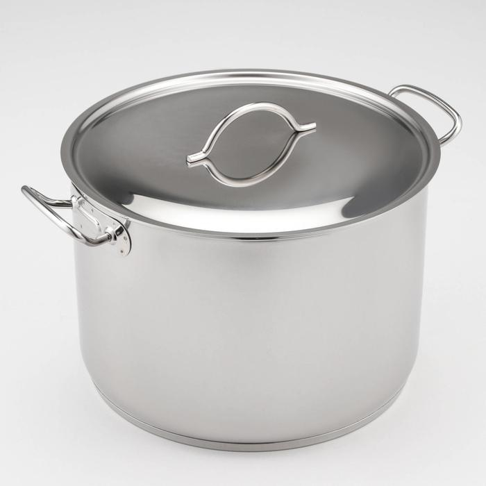 Кастрюля цельнотянутая, 16 л, d=31,6 см, капсульное дно, индукция Кастрюля цельнотянутая, 16 л, d=31,6 см, капсульное дно, индукция