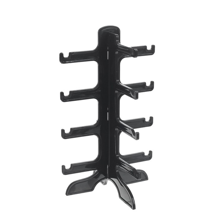 Подставка под очки четыре места, 16×14,5×25,5, цвет чёрный Подставка под очки четыре места, 16×14,5×25,5, цвет чёрный