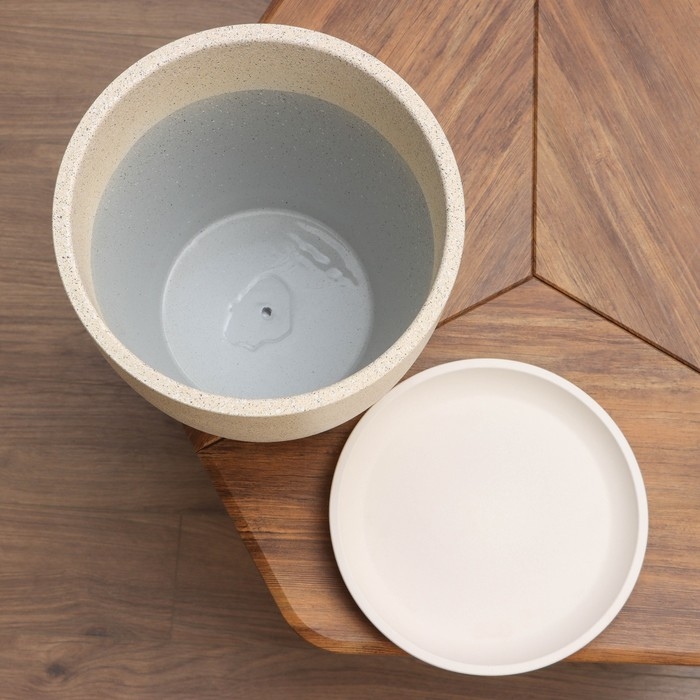 Горшок цветочный Горшок цветочный "Песок бежевый бутон №8", 22 л