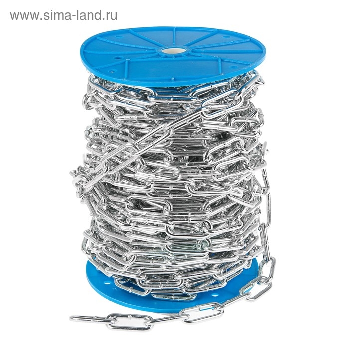 Цепь длиннозвенная ТУНДРА krep, DIN763, диаметр 6 мм, сварная, оцинкованная, 30 м Цепь длиннозвенная ТУНДРА krep, DIN763, диаметр 6 мм, сварная, оцинкованная, 30 м