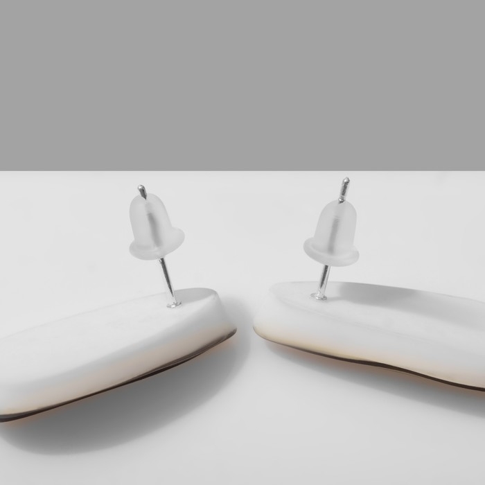 Серьги пластик «Семечки», цвет чёрно-белый Серьги пластик «Семечки», цвет чёрно-белый