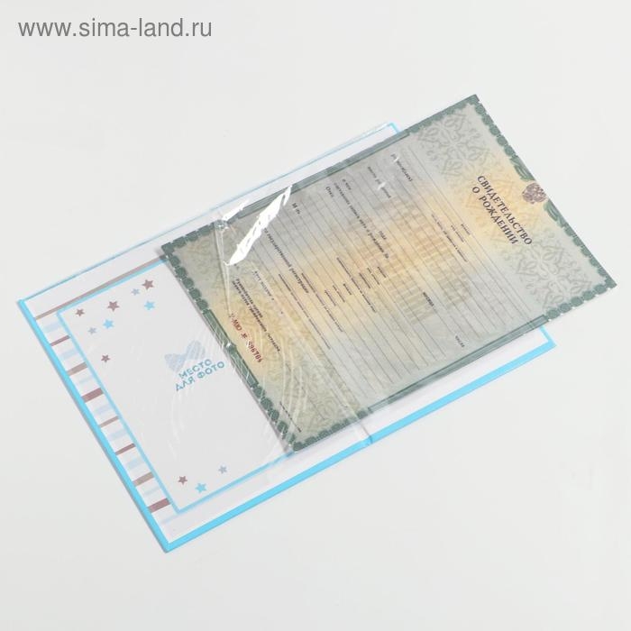 Папка для свидетельства о рождении мальчика «Бабочка», А5 Папка для свидетельства о рождении мальчика «Бабочка», А5