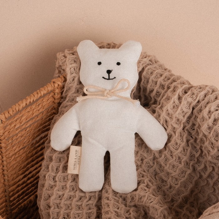 Мягкая игрушка «Мишка», с бантиком, 17 см, цвет белый Мягкая игрушка «Мишка», с бантиком, 17 см, цвет белый