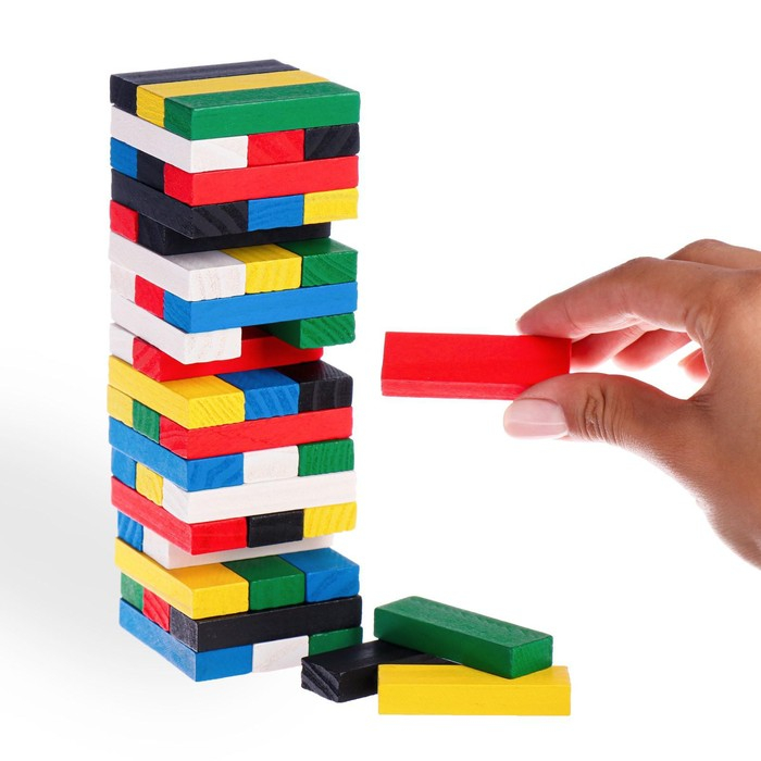 Падающая башня-дженга «Kids», 54 бруска, 6+ Падающая башня-дженга «Kids», 54 бруска, 6+