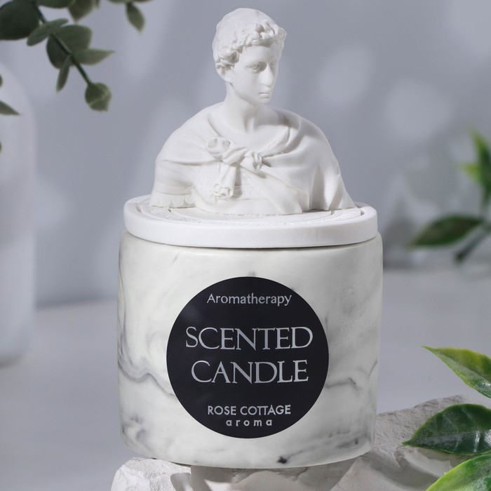 Свеча в бетоне ароматическая  Свеча в бетоне ароматическая "Лилия", соевый воск