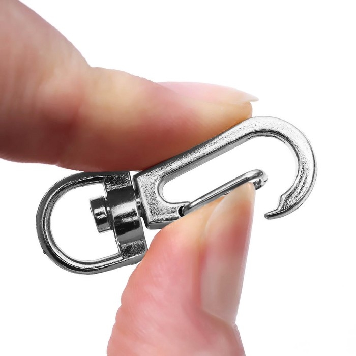 Карабин металлический, 37 × 13 мм / 10 × 2 мм, 10 шт, цвет серебряный Карабин металлический, 37 × 13 мм / 10 × 2 мм, 10 шт, цвет серебряный