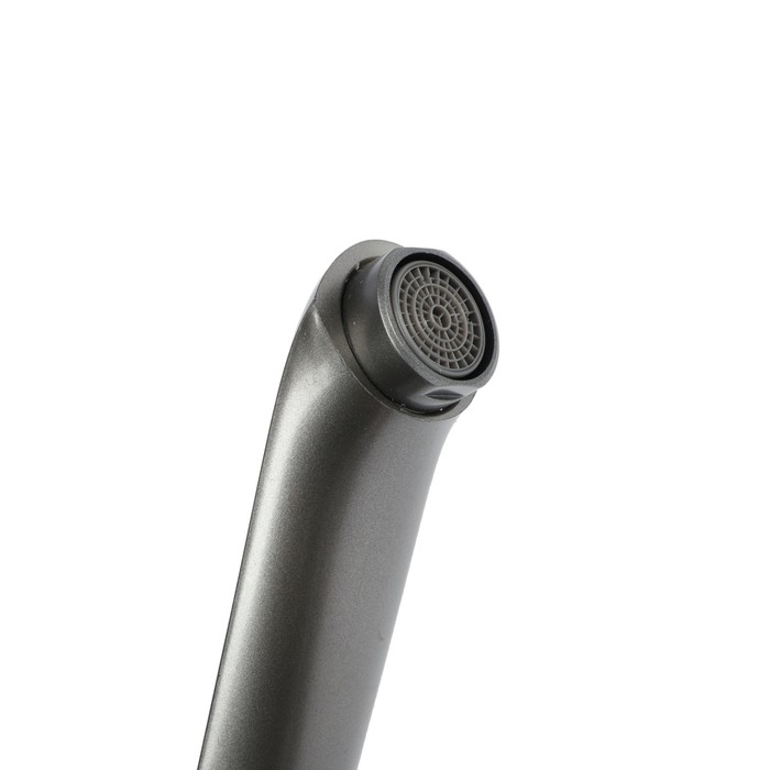 Смеситель для раковины ZEIN Z3697, поворотный излив высотой 18 см, ABS-пластик, графит Смеситель для раковины ZEIN Z3697, поворотный излив высотой 18 см, ABS-пластик, графит