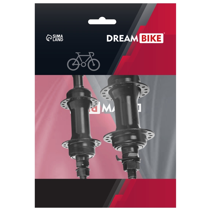 Комплект втулок Dream Bike, 36 отверстий, под трещотку 6-7 скоростей, на гайках Комплект втулок Dream Bike, 36 отверстий, под трещотку 6-7 скоростей, на гайках