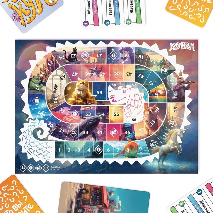 Настольная игра 3 в 1 «Что вы говорите? Дримикум. Ходилка-бродилка», 160 карт, 36 жетона, 6 фишек, 4 загубника, 7+ Настольная игра 3 в 1 «Что вы говорите? Дримикум. Ходилка-бродилка», 160 карт, 36 жетона, 6 фишек, 4 загубника, 7+