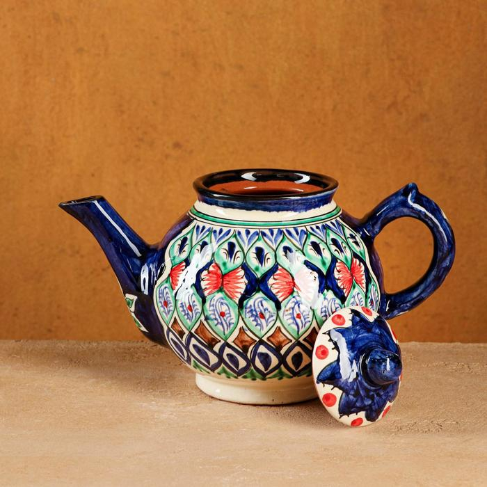 Чайник Риштанская Керамика Чайник Риштанская Керамика "Узоры", 1000 мл, микс