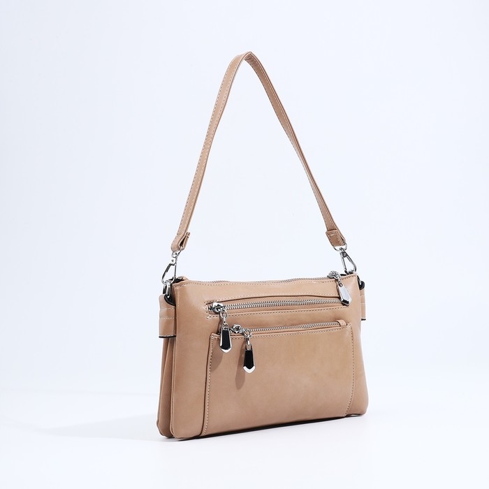 Сумка кросс-боди на молнии, цвет бежевый Сумка кросс-боди на молнии, цвет бежевый