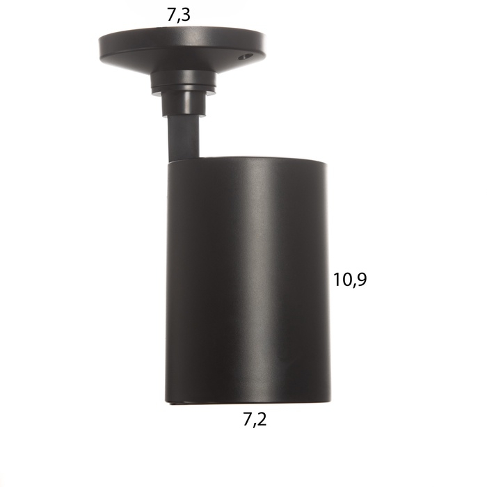 Светильник "Рум" GU10 10Вт черно-золотой 8х18х14 см