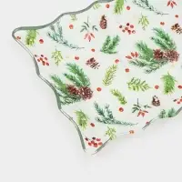 Блюдо прямоугольное "Еловые ветки" 29,5х19,5 см