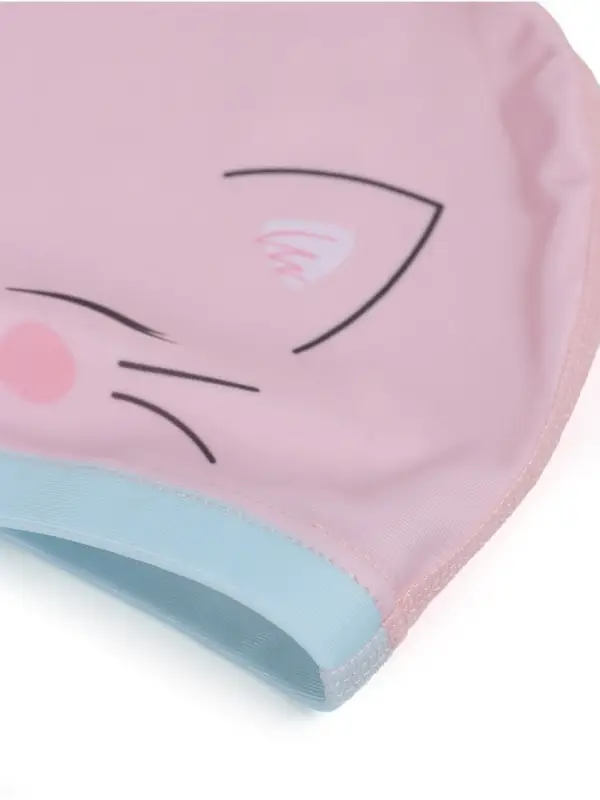 Шапочка для плавания детская &laquo;Котик&raquo;, тканевая, обхват 46-52 см