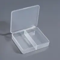 Органайзер для хранения мелочей, 2 ячейки, 7.3×6.3×1.6 см, прозрачный