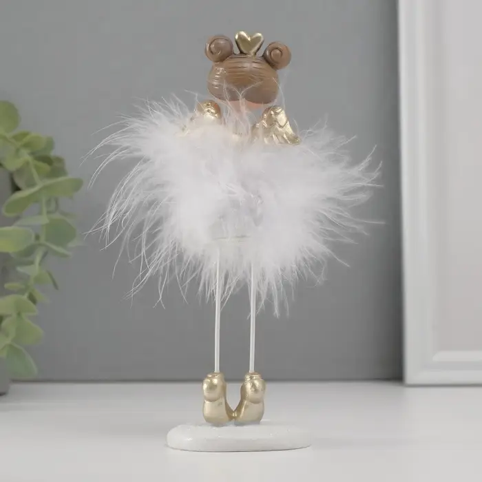 Фигурка полистоун &laquo;Ангелочек-сердечко пушок&raquo;, 17.5&times;6&times;5.5 см