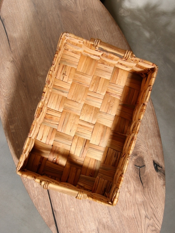 Корзина плетеная 46х31х20 см, водный гиацинт