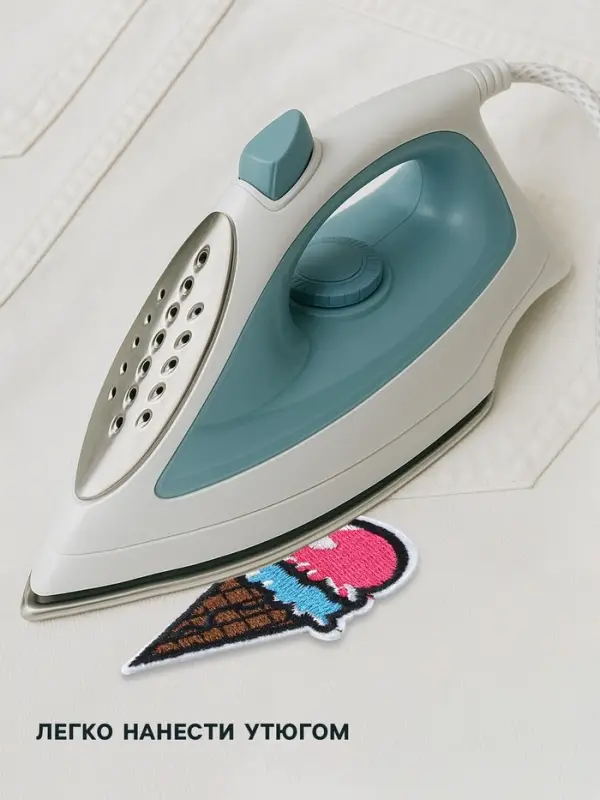 Термоаппликация «Мороженое», 7.2×3.5 см, разноцветная Термоаппликация «Мороженое», 7.2×3.5 см, разноцветная