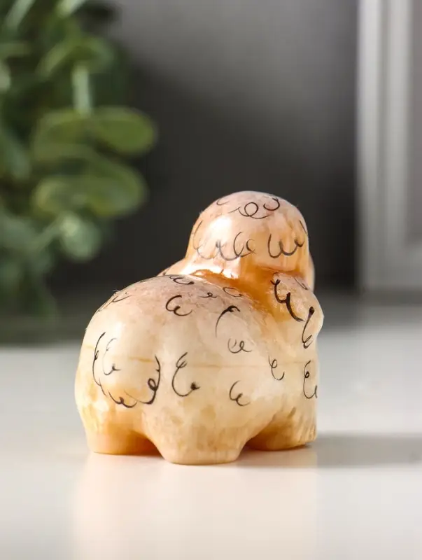 Фигурка &laquo;Овечка Долли&raquo;, 6&times;7 см, селенит, МИКС