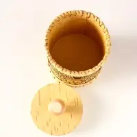 Туес шитый "Осень" , D9 смхH(с хватком)14см, береста Туес шитый "Осень" , D9 смхH(с хватком)14см, береста