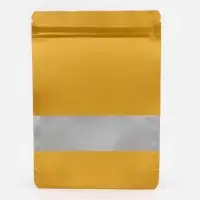 Пакет дой - пак, матовый, золотой с окном, 14&times;20+ 4 см