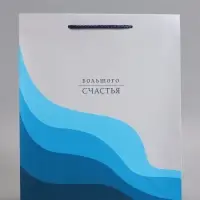 Пакет подарочный "Большого счастья" ламинированный 26 х 12 х 32 см