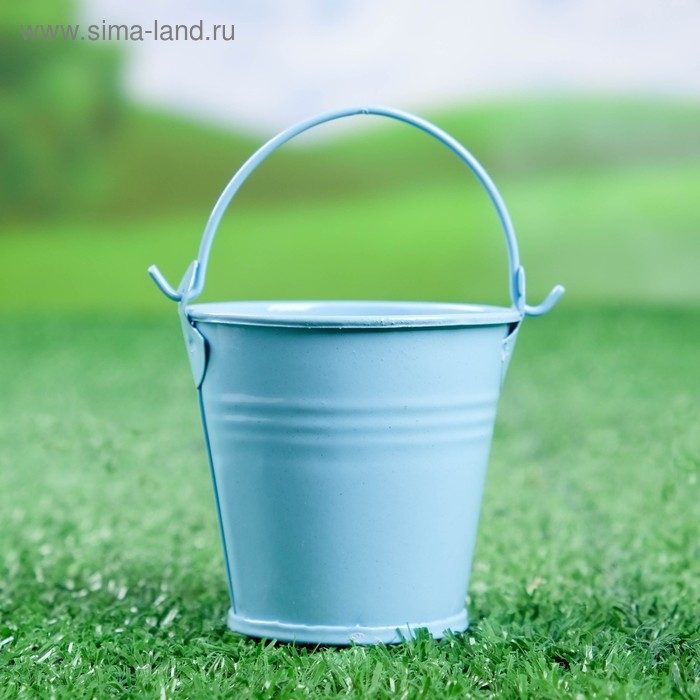 Кашпо «Ведерко Томми», 6×6 см, голубое Кашпо «Ведерко Томми», 6×6 см, голубое