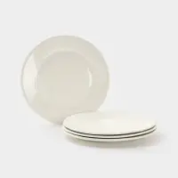 Набор тарелок 4 шт обеденная с утолщенным краем "White Label" 22,5х22,5х2см 1277451 Набор тарелок 4 шт обеденная с утолщенным краем "White Label" 22,5х22,5х2см 1277451