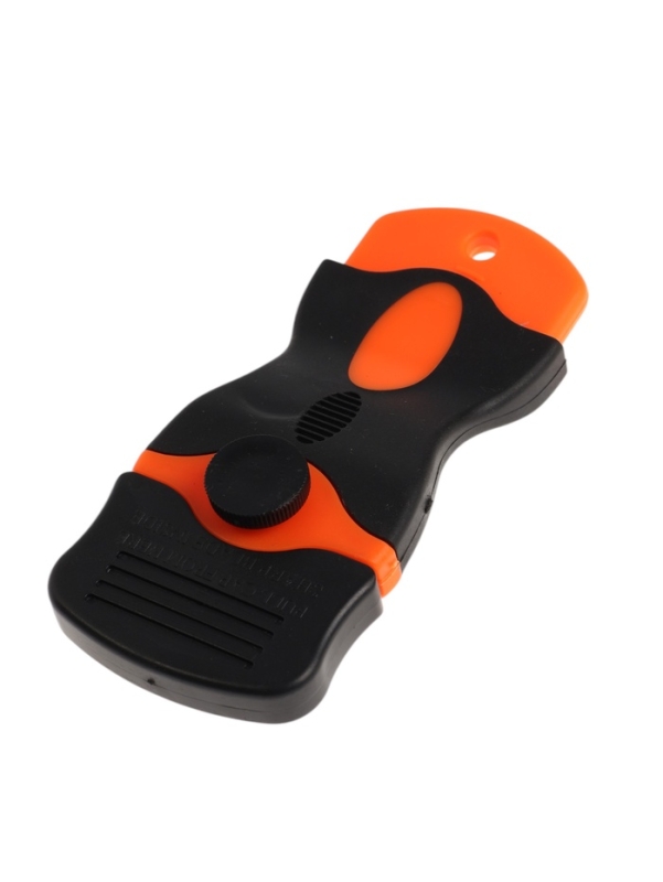 Скребок ТУНДРА, обрезиненная рукоятка, лезвие из нержавеющей стали, 40 мм