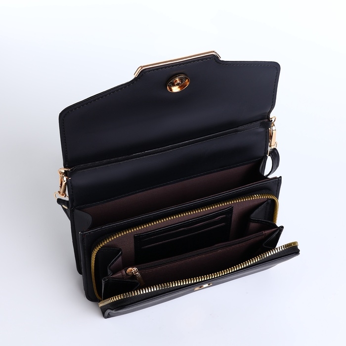 Сумка женская на молнии, цвет чёрный Сумка женская на молнии, цвет чёрный