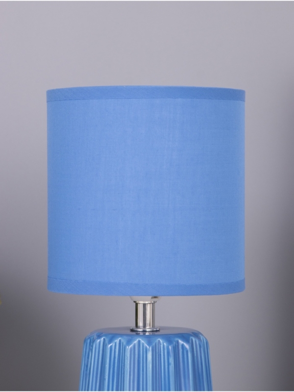 Лампа настольная Лампа настольная "Кон" 1х40Вт Е14 синий 13х13х25см