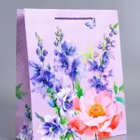 Пакет подарочный ламинированный &laquo;Самой лучшей&raquo;, 26&times;12&times;32 см