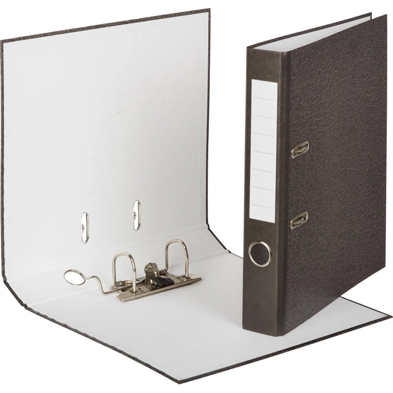 Папка-регистратор без мет.уг. 50мм мрам ч/б,уп.10шт,бум/бум,крам.к