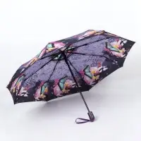 Зонт автоматический Olivia, эпонж, 3 сложения, 8 спиц, R=47/55 см, d=94 см, МИКС