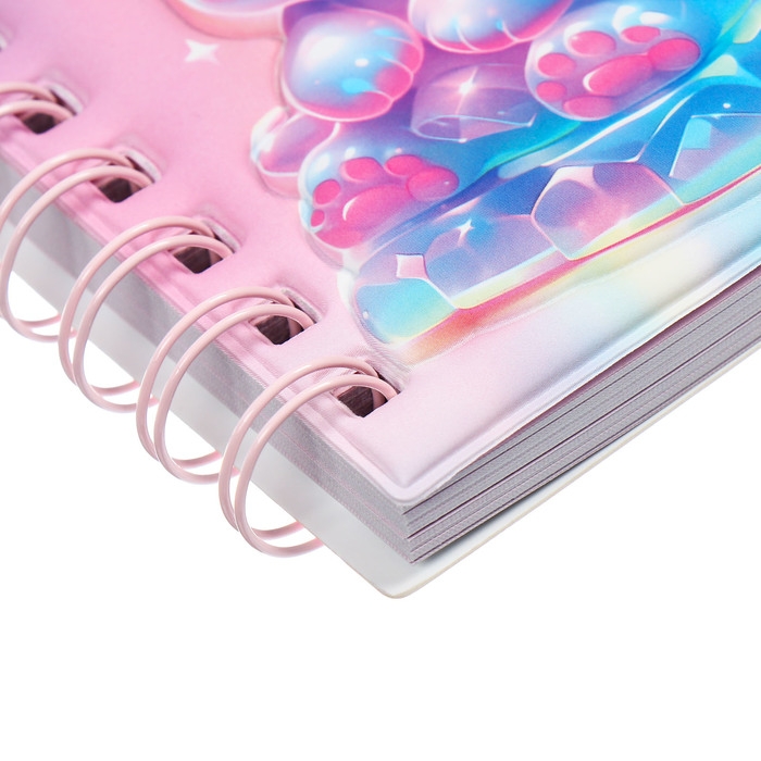 Записная книжка подарочная на гребне 80л,линия, цветной блок,обложка ПВХ 3D Мишка(10х10,5см)   10539 Записная книжка подарочная на гребне 80л,линия, цветной блок,обложка ПВХ 3D Мишка(10х10,5см)   10539