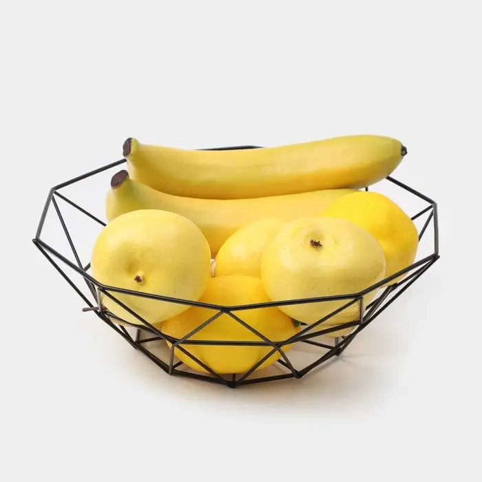 Фруктовница Доляна &laquo;Геометрия&raquo;, чёрная