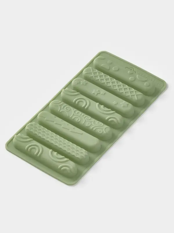 Форма для выпечки шоколада и печенья, 20x10x1,7 см, 8 ячеек Форма для выпечки шоколада и печенья, 20x10x1,7 см, 8 ячеек