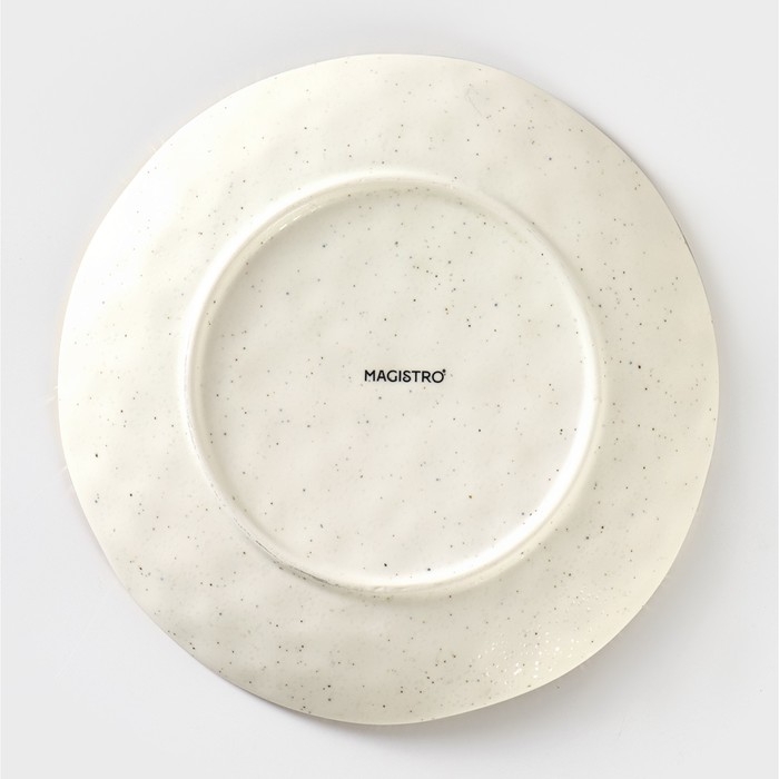 Тарелка фарфоровая десертная Magistro Poursephona, d=21 см, цвет бежевый Тарелка фарфоровая десертная Magistro Poursephona, d=21 см, цвет бежевый