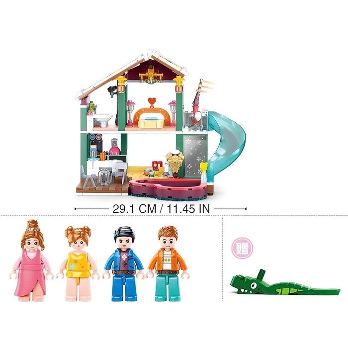 Конструктор Розовая мечта &laquo;Загородный дом с бассейном&raquo;, 439 деталей